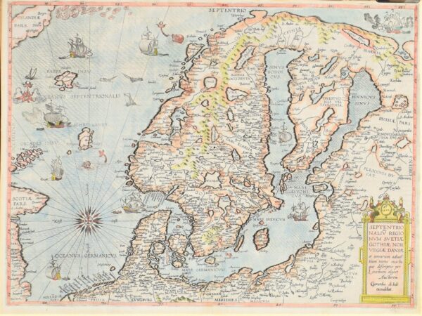 Gerard de Jode Septentrionaliu Regionum Suetiae Gothiae Norvegiae Daniae (1593)