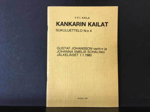 Kankarin Kailat. Sukuluettelo. N:o 4