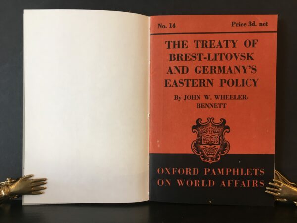 The Treaty of Brest-Litovsk and Germany's Eastern Policy
