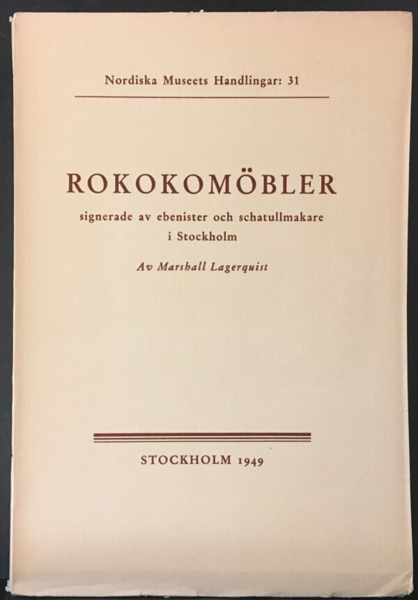 Rokokomöbler signerade av ebenister och shatullmakare i Stockholm