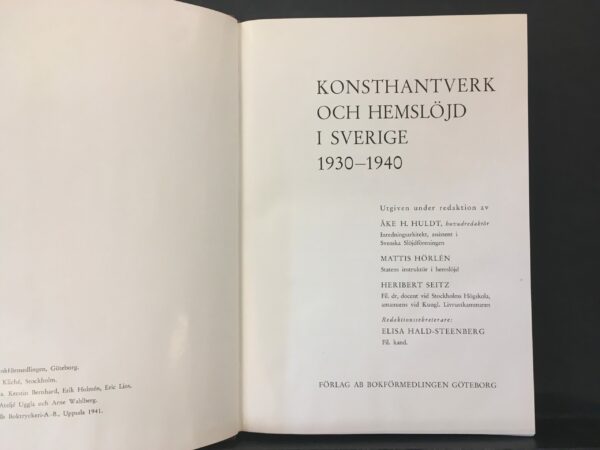 Konsthantverk och hemslöjd i Sverige 1930–1940