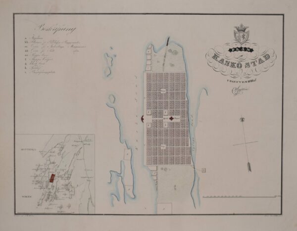 C. W. Gyldén Plan af Kaskö stad (1842)