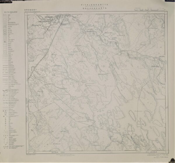 Kronoby - Kruunupyy (1949) Pitäjänkartta – sockenkarta