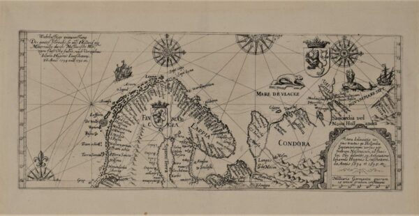 J. H. Linschoten Vera delineatio totius tractus ex Hollandia Septentrionem (1613)