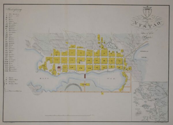 C.W. Gyldén Plan af Nystad (1843)