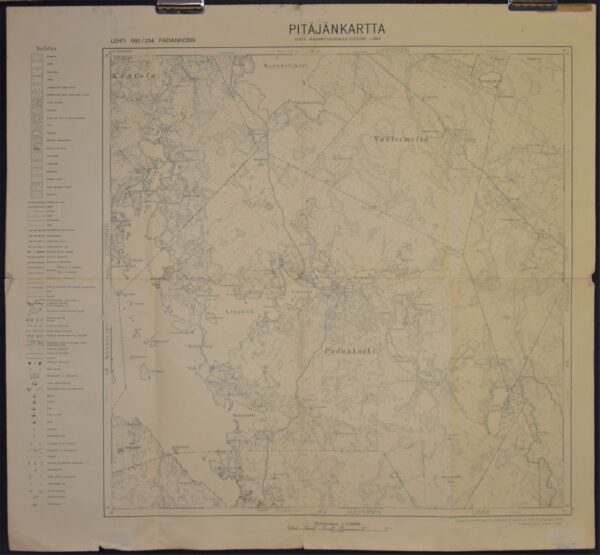 Padankoski 1943 Pitäjänkartta