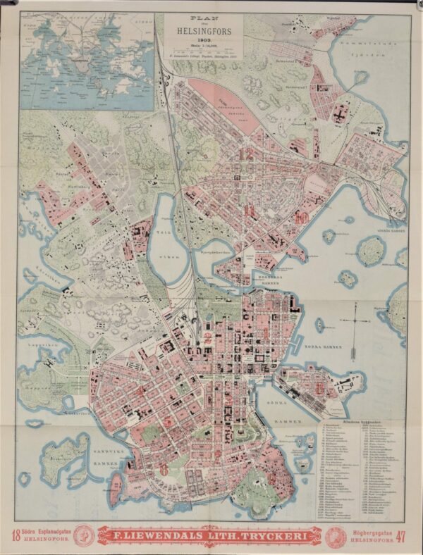 Plan öfver Helsingfors 1903