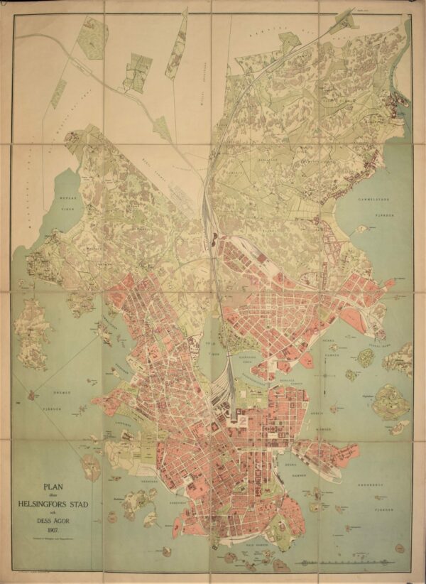 Plan öfver Helsinfors stad och dess Ägor 1907