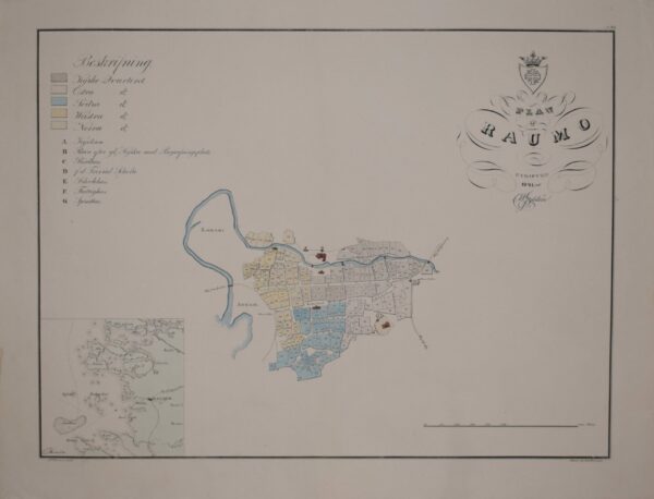 C.W. Gyldén Plan af Raumo (1841)