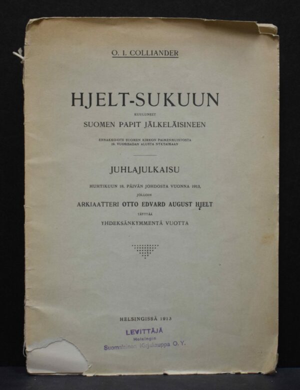 Hjelt-sukuun kuuluneet Suomen papit jälkeläisineen