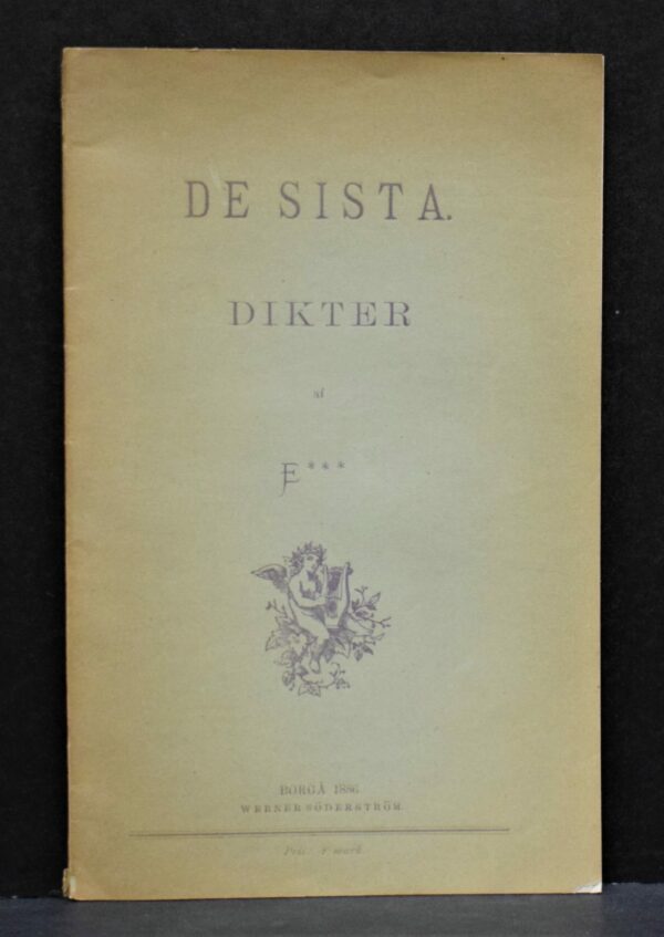 Emilie Björksten De sista - Dikter (1886)