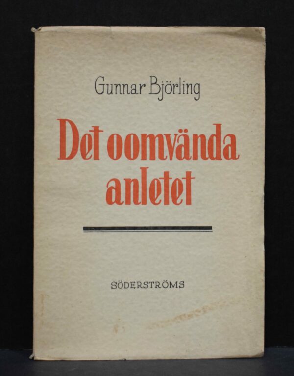 Gunnar Björling Det oomvända anletet (1939)