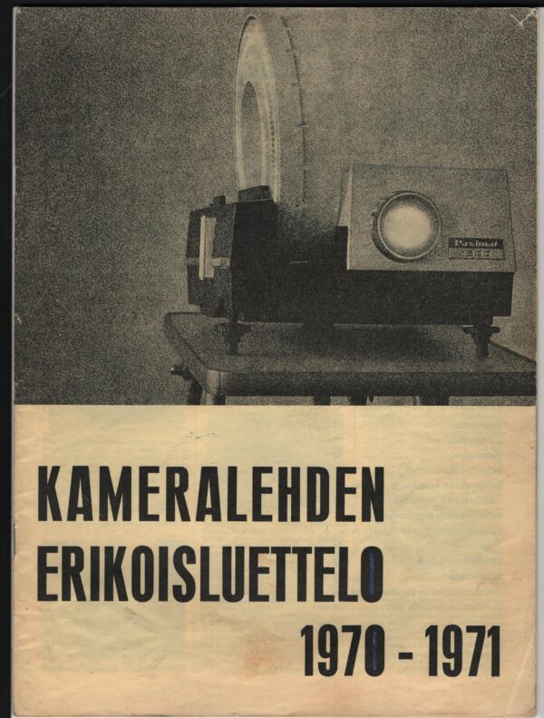 Kameralehden erikoisluettelo 1970-1971