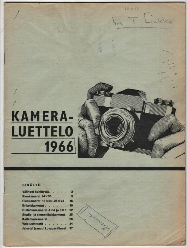 Kameraluettelo 1966