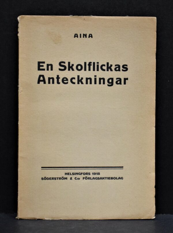 Edith Forssman En Skolflickas Anteckningar