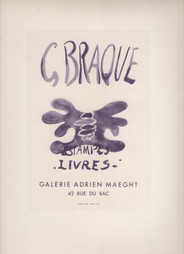 Georges Braque Estampes - Livres, Adrien Maeght (1958)