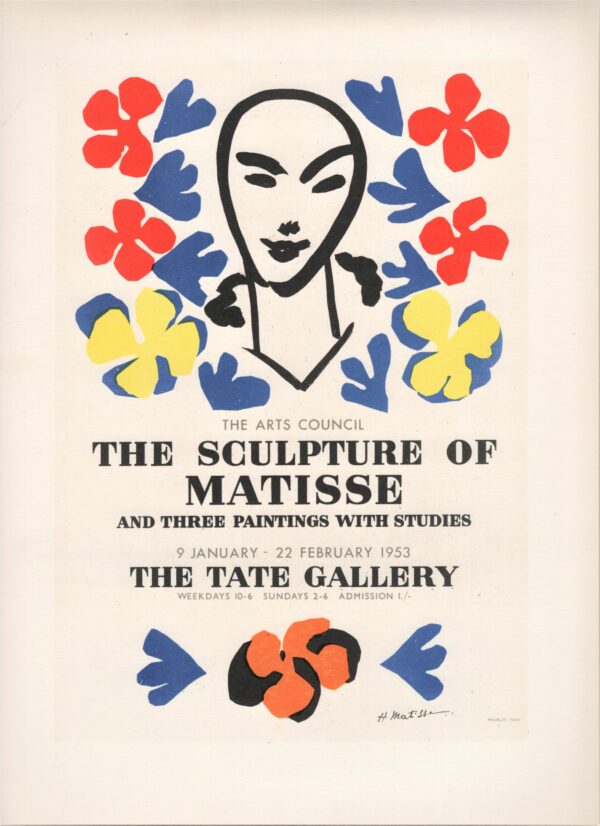 Henri Matisse Sculpture of Matisse, The Tate Gallery (1949)