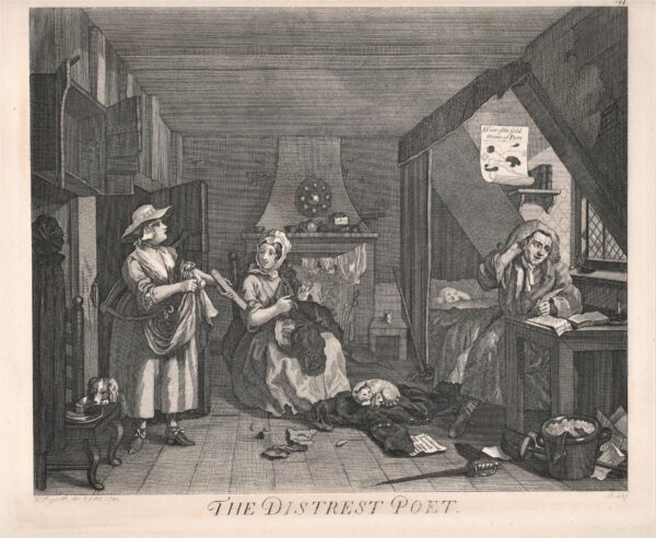 William Hogarth The Distrest Poet