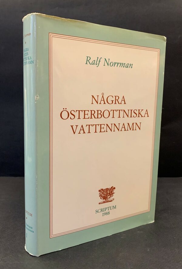 Norrman, Ralf: Några österbottniska vattennamn