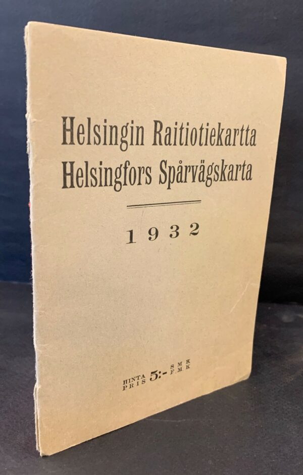 Helsingin raitiotiekartta - Helsingfors spårvägskarta 1932