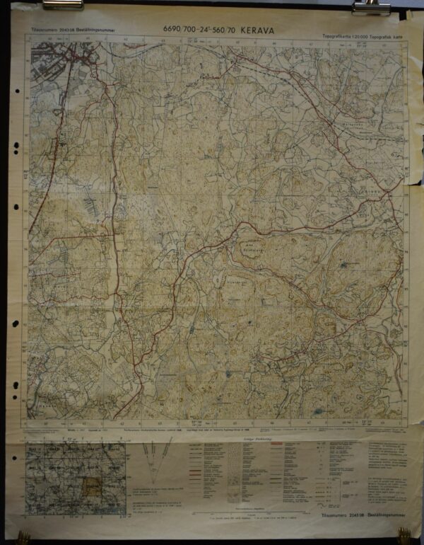 Kerava - topografinen kartta 1948