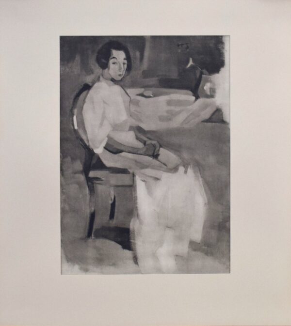 Helene Schjerfbeck: Kostymbild - Jeune fille en costume blanc (1945)