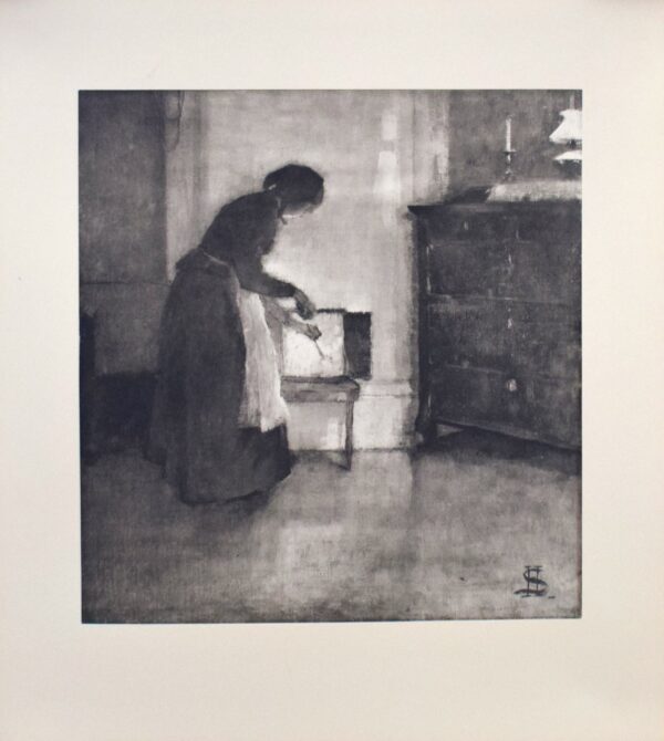 Helene Schjerfbeck: Kvinna vid brasan (1892)