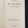 TOVE JANSSON Brev från Klara titlepage with signature