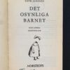 TOVE JANSSON Det osynliga barnet titlepage with signature