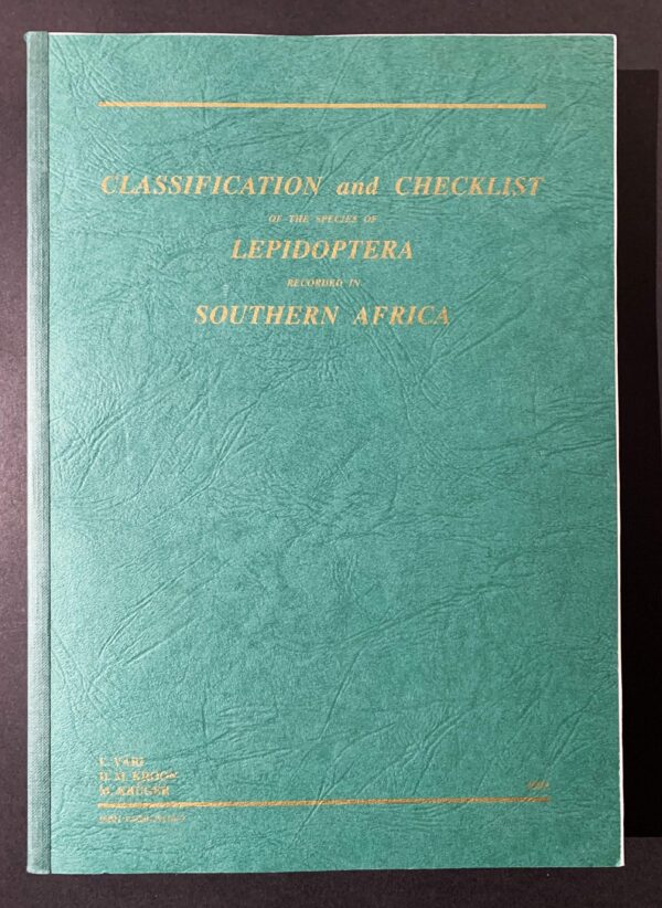 Classification and Checklist of the Species of Lepidoptera Recorded in Southern Africa