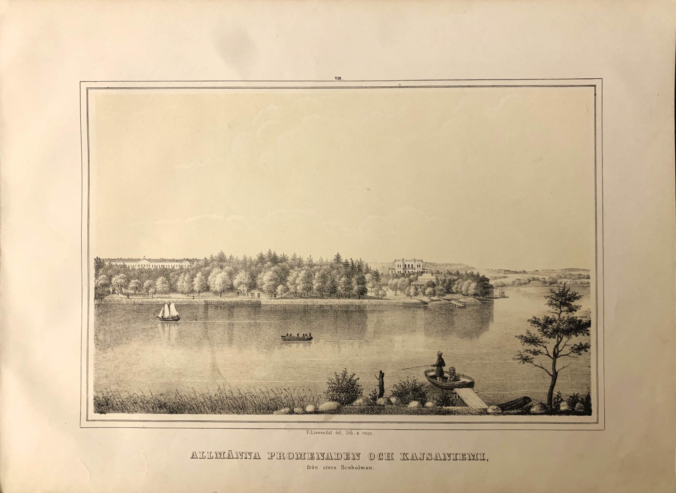 F. LIEWENDAL Allmänna promenaden och Kajsaniemi (1865)